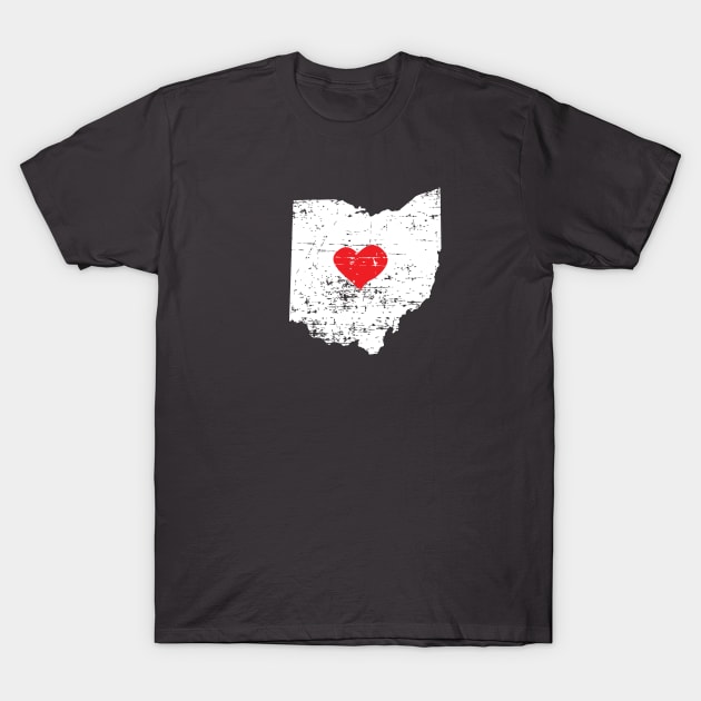 <3 Ohio State Map T Shirt for Men Women and Kids T-Shirt by HopeandHobby